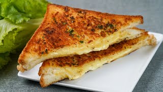 Garlic Cheese Sandwich Recipe | Cheese Sandwich | Easy Sandwich Recipe | Garlic Sandwich | N