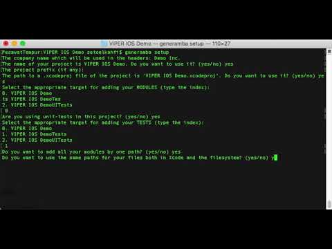 iOS VIPER Swift Tutorial - Setup Generamba Code Generator