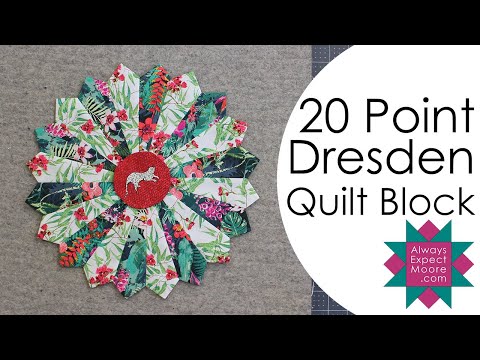 How to make a Dresden Plate Block with the 18 Degree Dresden Ruler