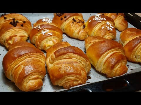 CORNETTI BRIOCHE CON SFOGLIATURA VELOCE/CROISSANT BRIOCHE PUFF PASTRY SIMPLY