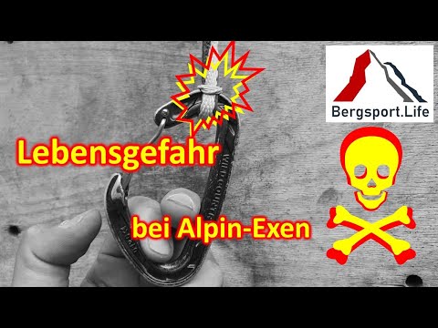 Lebensgefahr bei Alpinexen durch fixierte Karabiner