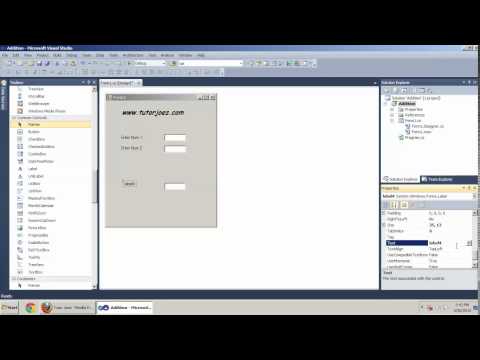 Basic Addition In C Windows Application Tamil