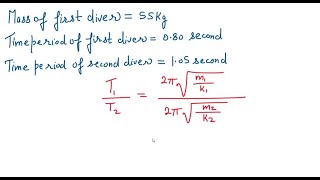 A diver on a diving board is undergoing simple harmonic motion. Her mass is 55.0 kg and the period …