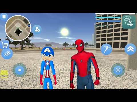 Süper Kahraman Çöp Adam - Captain Stickman Rope Hero Newyork Gangstar #5 - Android Gameplay