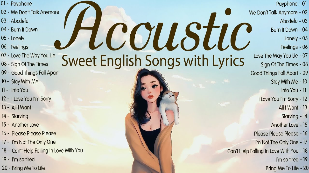 Calming English Acoustic Songs with Lyrics 2025 🌼 Sweet Music 2025 New Songs for Serenity