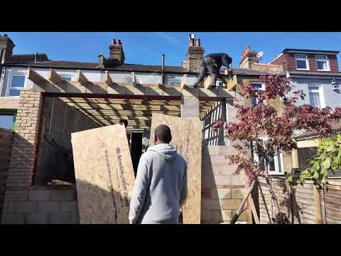 We have a covered roof! London Extension Build