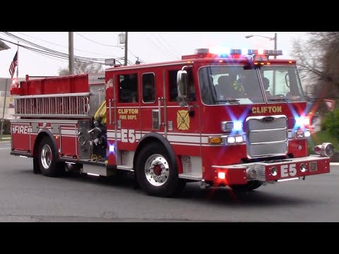 Clifton Fire Department Engine 5 Responding 4-19-20