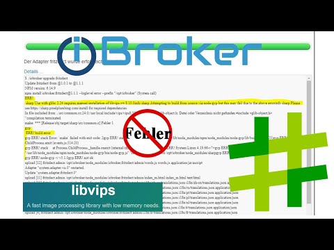 How-to: ioBroker Sharp Libvips Fehler nach Update beseitigen