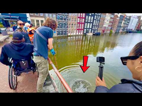 Look What Happens BIG MAGNET FISHING in Amsterdam!