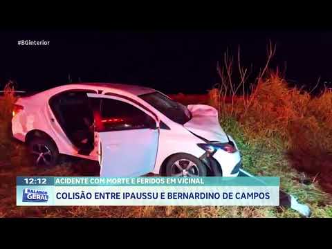 Acidentes com morte e feridos em Vicinal: colisão entre Ipaussu e Bernandino de Campos
