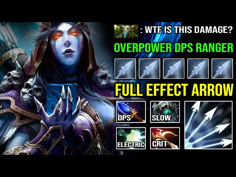 OMG Full Effect Arrow Crit + Slow + Electric | Crazy Attack Speed Drow Ranger EZ Dota 2
