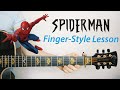 Spiderman Theme Song Fingerstyle 🎸Acoustic Guitar Lesson (TAB, Play-Along)