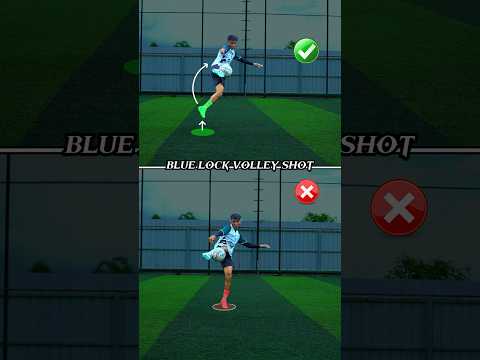 BLUE LOCK VOLLEY SHOT TUTORIAL ⚽️.#football #footballskills #soccer #flyingshot #shotrs