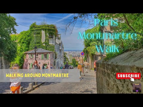 Paris Travel vlog: Montmartre, Paris Walking Tour- Sacré-Cœur La Maison Rose🌹, Place du Tertre 🧑‍🎨