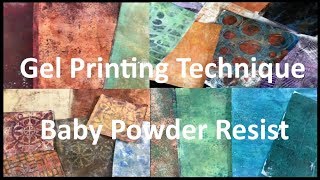 Gel Printing Technique - Baby Powder Resist