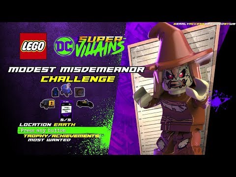 Lego DC Super-Villains: Modest Misdemeanor CHALLENGE (All 5 Misdemeanor Locations) - HTG