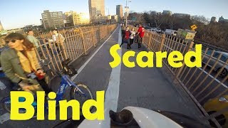 Cyclist makes Contact with Pedestrians on Brooklyn Bridge - S4E52