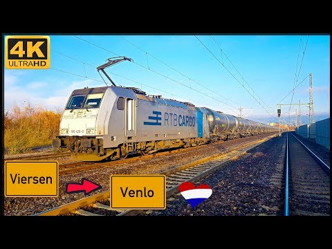 【4K】 Führerstandsmitfahrt Viersen GBF nach Venlo über Dülken,Boisheim,Kaldenkirchen