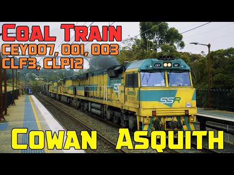 SSR Coal Train (Empty) climbing through Cowan and Asquith with front and rear locomotives