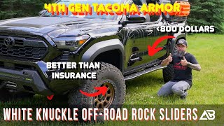 BulletProof your Tacoma! Installing White Knuckle Off Road Rock Sliders (2024 4th Gen Toyota Tacoma)