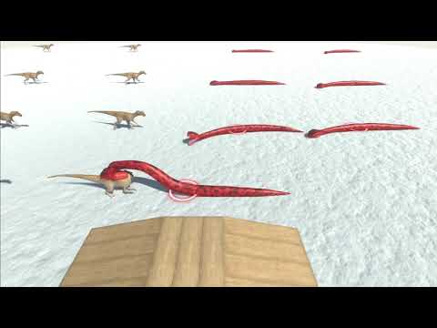 8 Cryolophosaurus snow vs all units - Animal Revolt Battle Simulator