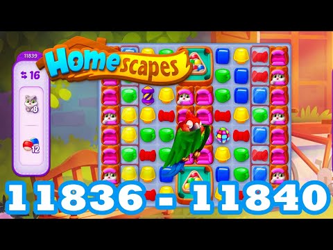 Homescapes Level 11836 - 11840 HD 3 - match puzzle Gameplay | android | IOS | 11837 | 11838 | 11839