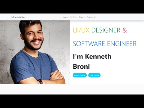 Responsive Bootstrap Portfolio Website with Bootstrap 5