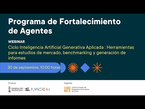 Webinar Herramientas de estudios de mercado, benchmarking e informes | Ciclo IA Generativa Aplicada