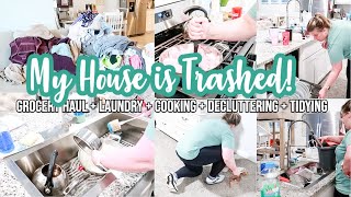 EXTREME CLEAN WITH ME | My house is trashed! ALL DAY CLEANING MOTIVATION 2024