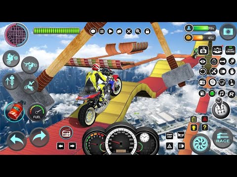 Impossible Mega ramp moto Bike Rider: Superhero 3D || Android Gameplay