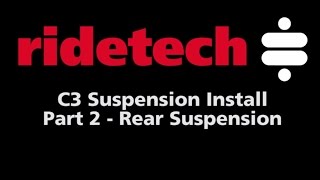 Ridetech C3 1968-79 Corvette Part 2 Rear Suspension Installation