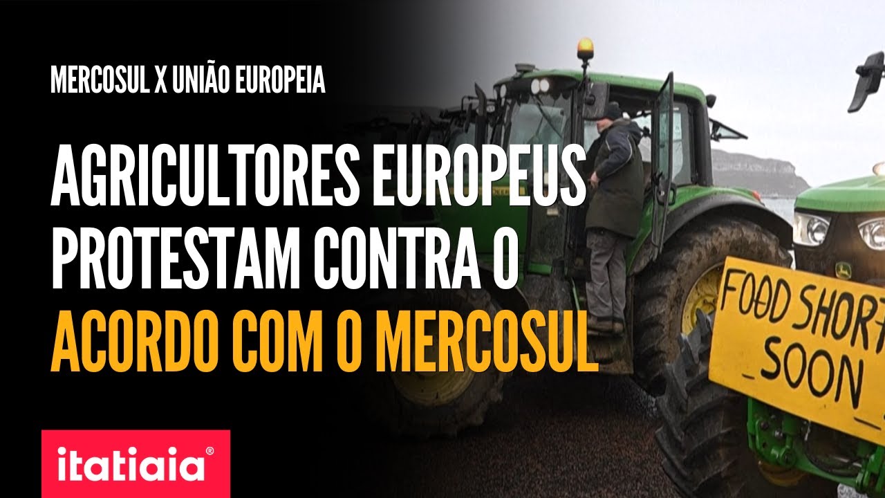 AGRICULTORES FRANCESES E ALEMÃES PROTESTAM CONTRA ACORDO ENTRE UNIÃO EUROPEIA E MERCOSUL