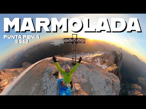 MARMOLADA 🏔 PUNTA PENIA 3.343m - FERRATA CRESTA OVEST E GHIACCIAIO ❄️