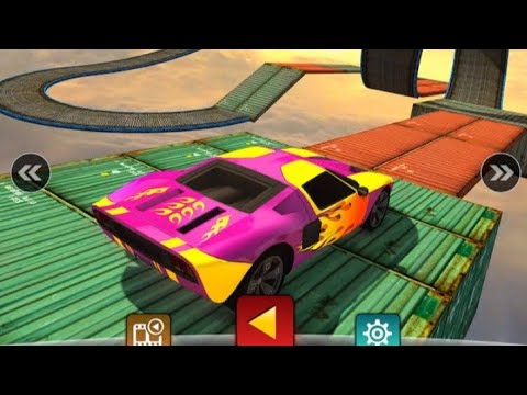 Impossible Stunt Car Tracks 3D:Blue Car Driving Stunts