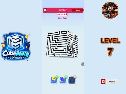 CubeAway 3D Puzzle Level 7 Walkthrough | Solution & Gameplay