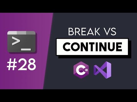 #28 Break vs Continue - C# Tutorials for Beginners | CoffeeNCode