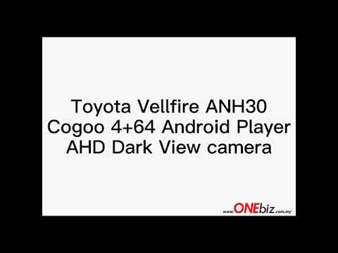 Toyota Vellfire Anh30 Cogoo QLED android player with 13.3 inch roof monitor
