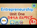 Entrepreneurship Chapter 1 በአማርኛ What Is Entrepreneur AplusEthiopia Freshman Course