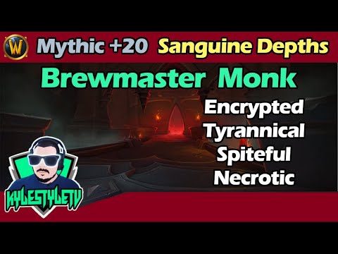 +20 Sanguin Depths | Tyrannical, Spiteful, Necrotic, Encrypted | Brewmaster Monk POV