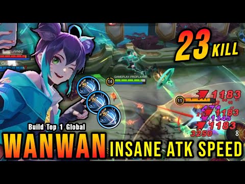 23 Kills!! Wanwan Insane Attack Speed Build - Build Top 1 Global Wanwan ~ MLBB