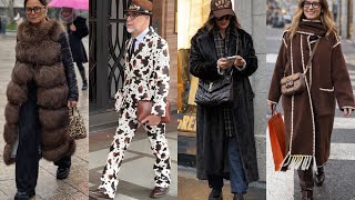 WINTER ELEGANCE OF ITALIAN STREET STYLE 🇮🇹 HOW TO DRESS STYLISH IN JANUARY | TRENDY MILAN FASHION