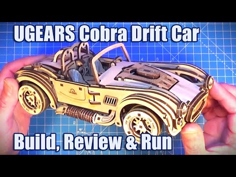 UGEARS Cobra Drift Car Build, Run and Review - 3D Mechanical Wooden Model