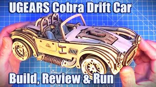 UGEARS Cobra Drift Car Build, Run and Review - 3D Mechanical Wooden Model