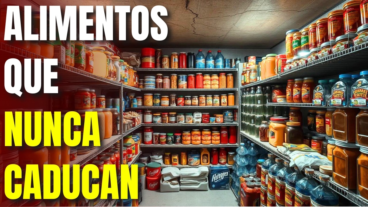 15 Alimentos Para ALMACENAR Que NUNCA CADUCAN