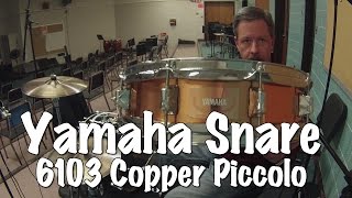 Video thumbnail for Snare Drum Sound Check - Yamaha Piccolo Snare 14"x3" Model 6103 by Redeye Percussion