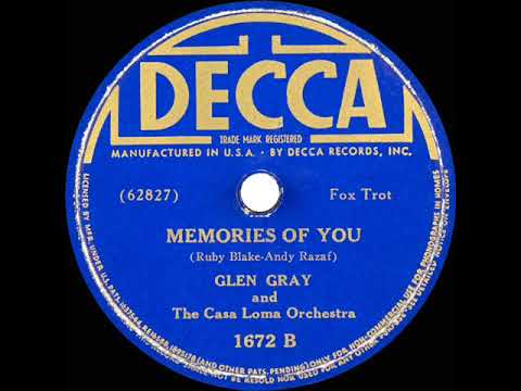 1938 HITS ARCHIVE: Memories Of You - Glen Gray (Sonny Dunham, trumpet)