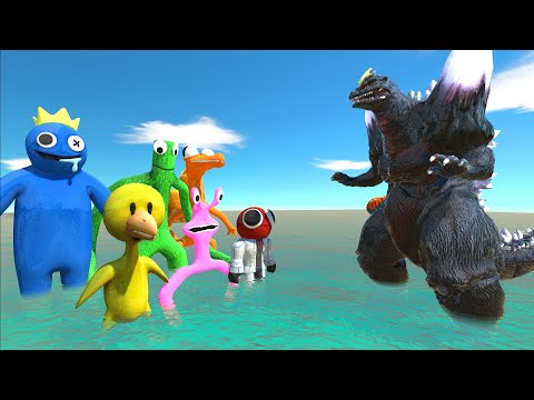 X6 Rainbow Frainbow Friends VS Space Godzilla - Animal revolt battle simulator