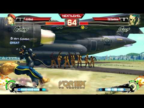 USF4 @ Vortex to Victory - EG KBrad (Cammy) vs TSC Santhrax (Sagat) [720p/60fps]