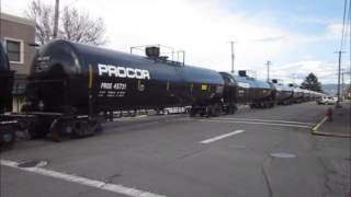 preview picture of video 'BNSF Oil Train on PNWR Astoria Line'