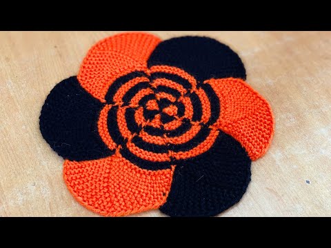 Make a flower shaped doormat using 14 loops. New doormat design tutorial in Hindi | Step by Step.